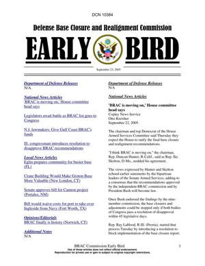 BRAC Early Bird 23 September 2005