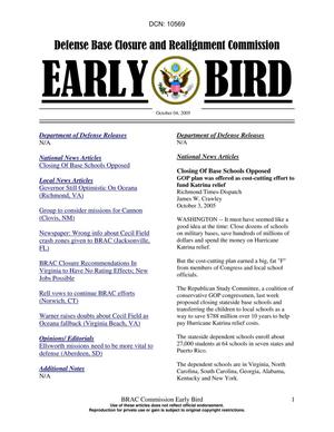 BRAC Early Bird 4 October 2005