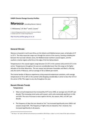 UNDP Climate Change Country Profiles:Morocco