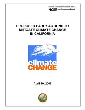 Proposed Early Actions to Mitigate Climate Change in California