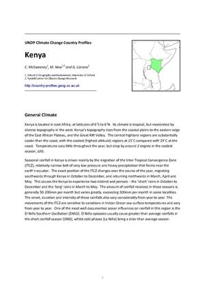 UNDP Climate Change Country Profiles: Kenya