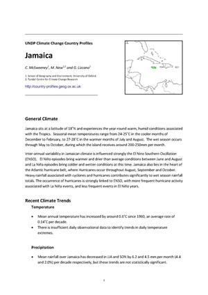 UNDP Climate Change Country Profiles: Jamaica
