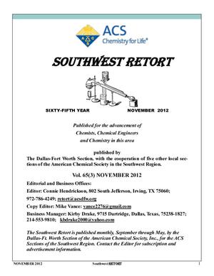Southwest Retort, Volume 65, Number 3, November 2012
