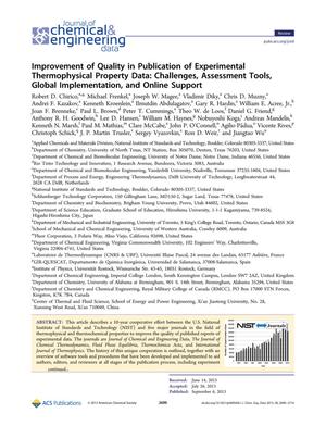 Improvement of Quality in Publication of Experimental Thermophysical Property Data: Challenges, Assessment Tools, Global Implementation, and Online Support