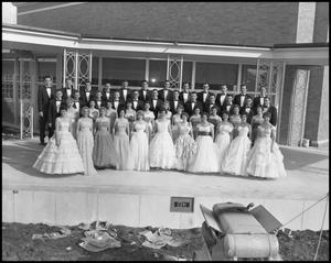 [A Capella Choir Posing for a Photograph on an Outside Stage, November 1960 #2]