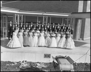 [A Capella Choir Posing for a Photograph on an Outside Stage, November 1960 #3]