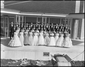 [A Capella Choir Posing for a Photograph on an Outside Stage, November 1960 #6]
