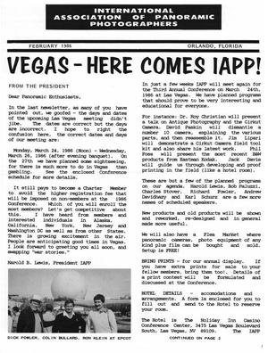 International Association of Panoramic Photographers [Newsletter], February 1986