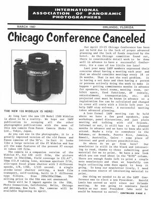 International Association of Panoramic Photographers [Newsletter], [Volume 4], March 1987
