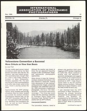 International Association of Panoramic Photographers [Newsletter], Number 3, December 1990