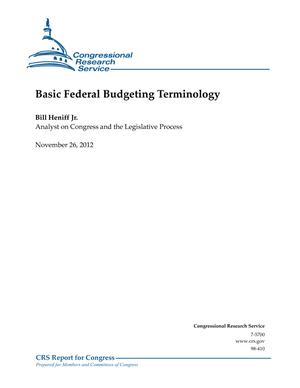 Basic Federal Budgeting Terminology