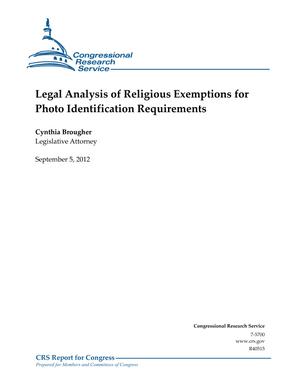 Legal Analysis of Religious Exemptions for Photo Identification Requirements