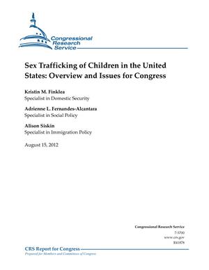 Sex Trafficking of Children in the United States: Overview and Issues for Congress