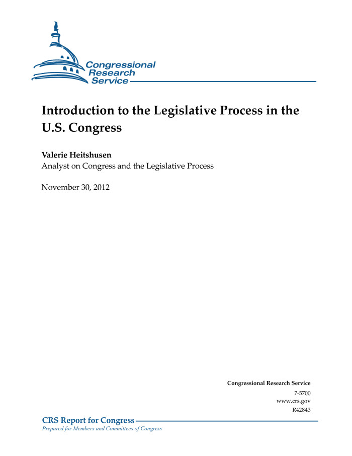u s congress legislative process