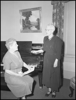 [Singing Elderly Females during Festival of 20th Century Music, 1952]