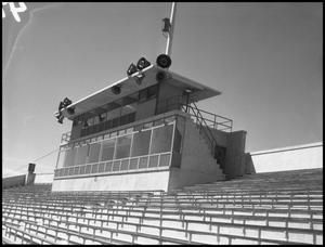 [Press Box at Fouts Field, 1957]
