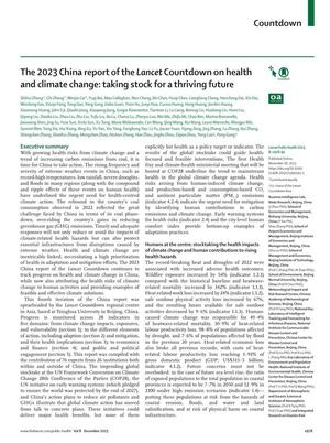 Primary view of object titled 'The 2023 China report of the Lancet Countdown on health and climate change: taking stock for a thriving future'.