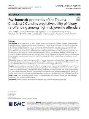 Psychometric properties of the Trauma Checklist 2.0 and its predictive utility of felony re-offending among high-risk juvenile offenders