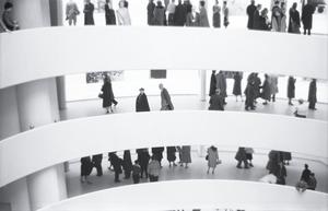 [A view of guests at the Guggenheim, 2]