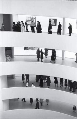 [A view of guests at the Guggenheim, 3]