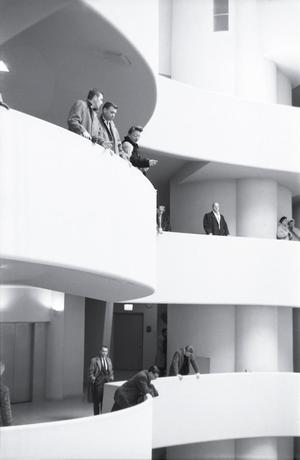 [A view below guests at the Guggenheim, 3]