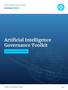 Report: Artificial Intelligence Governance Toolkit: AI Community of Practice