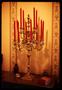 Photograph: [Candelabra with red candles]
