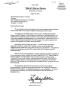 Letter: Executive Correspondence - Letter from Senator Kay Bailey Hutchison i…