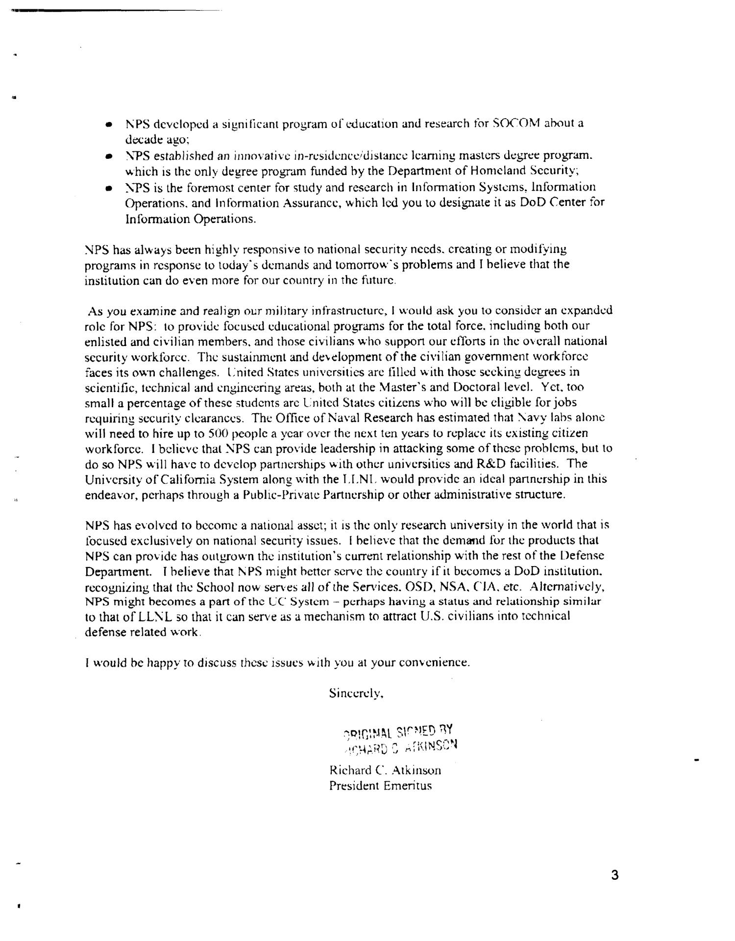 Executive Correspondence - Letters Sent on Behalf of the Naval Postgraduate School
                                                
                                                    [Sequence #]: 4 of 41
                                                