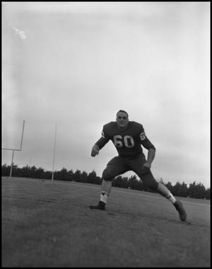 [Football Player No. 60 in a Blocking Position, September 1962]