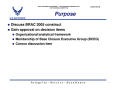 Thumbnail image of item number 2 in: 'Air Force Viewgraphs entitled BRAC 2005 DISCUSSION 16 December 2002'.