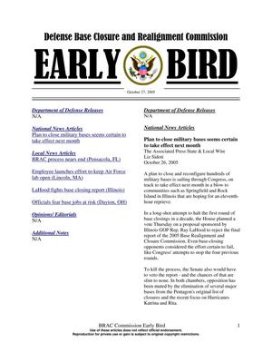 BRAC Early Bird 27 October 2005