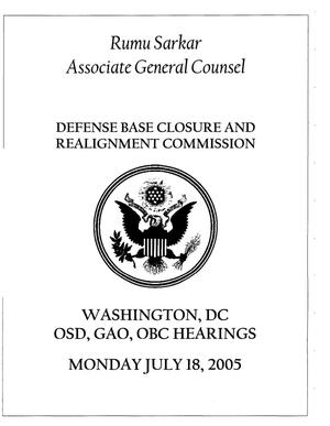 IH1 Informational Hearing Book - July 18, 2005 Washington DC