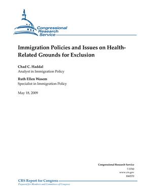 Immigration Policies and Issues on Health-Related Grounds for Exclusion