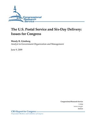 The U.S. Postal Service and Six-Day Delivery: Issues for Congress