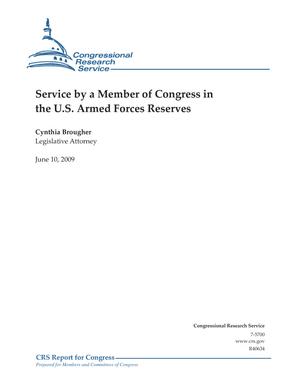 Primary view of object titled 'Service by a Member of Congress in the U.S. Armed Forces Reserves'.