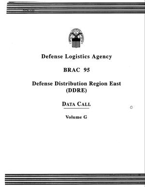 Defense Distribution Region East Volume G - Data Call