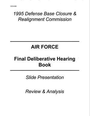 1995 BRAC Commission - Air Force Final Deliberation Hearing Book