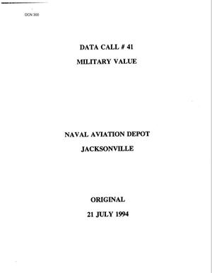 Naval Aviation Depot, Jacksonville - Data Call