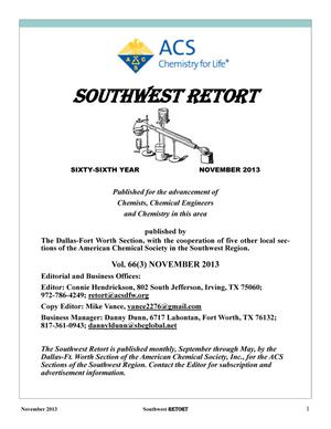 Southwest Retort, Volume 66, Number 3, November 2013