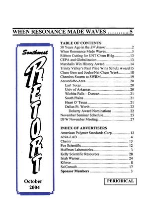 Southwest Retort, Volume 57, Number 2, October 2004