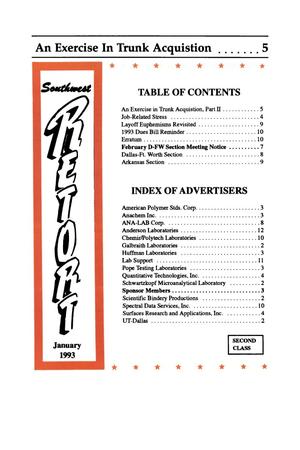 Southwest Retort, Volume 46, Number 5, January 1993