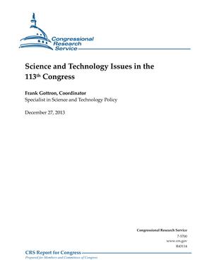 Primary view of object titled 'Science and Technology Issues in the 113th Congress'.