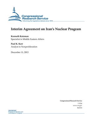 Primary view of object titled 'Interim Agreement on Iran's Nuclear Program'.