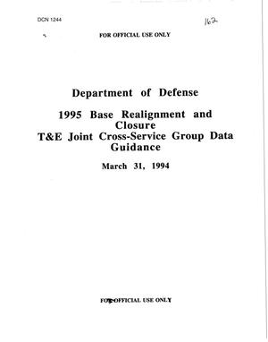 Joint Cross-Service Group Data Guidance - Navy Air Warfare Center, Lakehurst, NJ - Patuxent River, MD