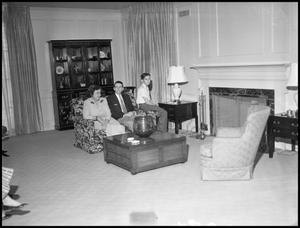 [President's House, Interior, with members of the Matthews family]