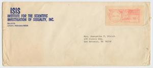 [Envelope from the Institute for the Scientific Investigation of Sexuality]