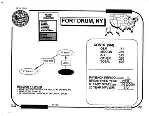 Army Basing Study - Fort Drum, NY