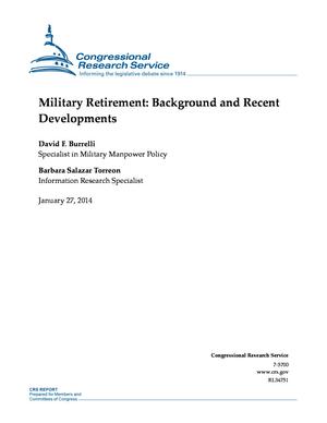 Military Retirement: Background and Recent Developments