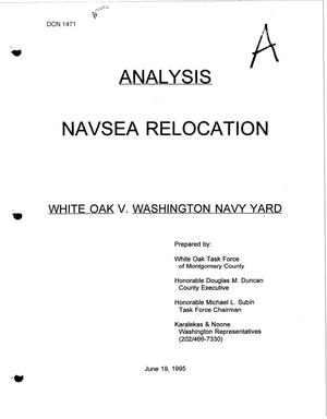 Naval Sea Systems Command, White Oak, MD, Site Visit Presentation, June 1995